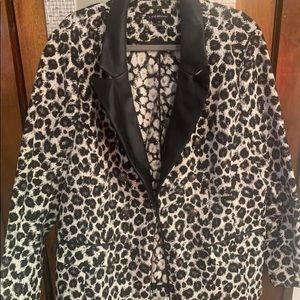 Lane Bryant Leopard and leather blazer size 26
